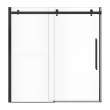 Vela 56 1/2-59 x 59 in. 8 mm Sliding Tub Door for Alcove Installation with Clear glass in Matte Black