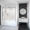 Vela 56 1/2-59 x 59 in. 8 mm Sliding Tub Door for Alcove Installation with Clear glass in Chrome and Matte Black