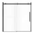 Vela 56 1/2-59 x 59 in. 8 mm Sliding Tub Door for Alcove Installation with Clear glass in Matte Black and Chrome