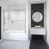 Vela 56 1/2-59 x 59 in. 8 mm Sliding Tub Door with Towel Bar for Alcove Installation with Clear glass in Chrome
