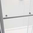 Vela 56 1/2-59 x 59 in. 8 mm Sliding Tub Door with Towel Bar for Alcove Installation with Clear glass in Chrome