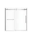 Vela 56 1/2-59 x 59 in. 8 mm Sliding Tub Door with Towel Bar for Alcove Installation with Clear glass in Chrome