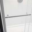 Vela 56 1/2-59 x 59 in. 8 mm Sliding Tub Door with Towel Bar for Alcove Installation with Clear glass in Chrome and Matte White