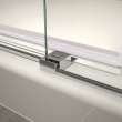 Vela 56 1/2-59 x 59 in. 8 mm Sliding Tub Door with Towel Bar for Alcove Installation with Clear glass in Chrome and Matte White