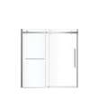 Vela 56 1/2-59 x 59 in. 8 mm Sliding Tub Door with Towel Bar for Alcove Installation with Clear glass in Chrome and Matte White