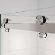 Vela 56 1/2-59 x 59 in. 8 mm Sliding Tub Door with Towel Bar for Alcove Installation with Clear glass in Brushed Nickel