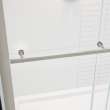 Vela 56 1/2-59 x 59 in. 8 mm Sliding Tub Door with Towel Bar for Alcove Installation with Clear glass in Brushed Nickel