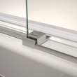 Vela 56 1/2-59 x 59 in. 8 mm Sliding Tub Door with Towel Bar for Alcove Installation with Clear glass in Brushed Nickel