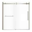 Vela 56 1/2-59 x 59 in. 8 mm Sliding Tub Door with Towel Bar for Alcove Installation with Clear glass in Brushed Nickel