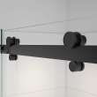 Vela 56 1/2-59 x 59 in. 8 mm Sliding Tub Door with Towel Bar for Alcove Installation with Clear glass in Matte Black