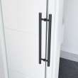 Vela 56 1/2-59 x 59 in. 8 mm Sliding Tub Door with Towel Bar for Alcove Installation with Clear glass in Matte Black