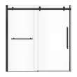 Vela 56 1/2-59 x 59 in. 8 mm Sliding Tub Door with Towel Bar for Alcove Installation with Clear glass in Matte Black
