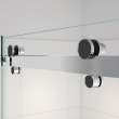 Vela 56 1/2-59 x 59 in. 8 mm Sliding Tub Door with Towel Bar for Alcove Installation with Clear glass in Chrome and Matte Black