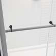 Vela 56 1/2-59 x 59 in. 8 mm Sliding Tub Door with Towel Bar for Alcove Installation with Clear glass in Chrome and Matte Black
