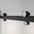 Vela 56 1/2-59 x 59 in. 8 mm Sliding Tub Door with Towel Bar for Alcove Installation with Clear glass in Matte Black and Chrome