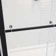 Vela 56 1/2-59 x 59 in. 8 mm Sliding Tub Door with Towel Bar for Alcove Installation with Clear glass in Matte Black and Chrome