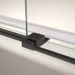 Vela 56 1/2-59 x 59 in. 8 mm Sliding Tub Door with Towel Bar for Alcove Installation with Clear glass in Matte Black and Brushed Gold