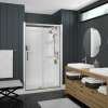 Incognito 74 39-42 x 74 in. 8mm Bypass Shower Door for Alcove Installation with Clear glass in Brushed Nickel