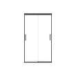 Incognito 74 39-42 x 74 in. 8mm Bypass Shower Door for Alcove Installation with Clear glass in Matte Black