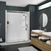 Incognito 74 51-54 x 74 in. 8mm Bypass Shower Door for Alcove Installation with Clear glass in Brushed Nickel