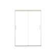 Incognito 74 51-54 x 74 in. 8mm Bypass Shower Door for Alcove Installation with Clear glass in Brushed Nickel