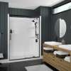 Incognito 74 51-54 x 74 in. 8mm Bypass Shower Door for Alcove Installation with Clear glass in Matte Black