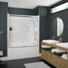 Incognito 57 51-54 x 56 3/4 in. 8mm Bypass Tub Door for Alcove Installation with Clear glass in Chrome