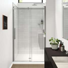 Halo Pro GS 44 1/2-47 x 78 3/4 in. 8mm Sliding Shower Door for Alcove Installation with GlassShield(R) glass in Chrome