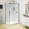Halo Pro GS 44 1/2-47 x 78 3/4 in. 8mm Sliding Shower Door for Alcove Installation with GlassShield(R) glass in Chrome