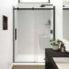 Halo Pro GS 56 1/2-59 x 78 3/4 in. 8mm Sliding Shower Door for Alcove Installation with GlassShield(R) glass in Matte Black