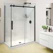 Halo Pro GS 56 1/2-59 x 78 3/4 in. 8mm Sliding Shower Door for Alcove Installation with GlassShield(R) glass in Matte Black