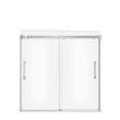 Inverto 56-59 x 55 1/2-59 in. 8mm Bypass Tub Door for Alcove Installation with Clear glass in Chrome