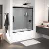 Inverto 56-59 x 55 1/2-59 in. 8mm Bypass Tub Door for Alcove Installation with Clear glass in Dark Bronze