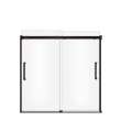 Inverto 56-59 x 55 1/2-59 in. 8mm Bypass Tub Door for Alcove Installation with Clear glass in Dark Bronze