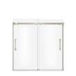 Inverto 56-59 x 55 1/2-59 in. 8mm Bypass Tub Door for Alcove Installation with Clear glass in Brushed Nickel