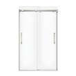 Inverto 43-47 x 70 1/2-74 in. 8mm Bypass Shower Door for Alcove Installation with Clear glass in Brushed Nickel