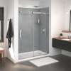 Inverto 56-59 x 70 1/2-74 in. 8mm Bypass Shower Door for Alcove Installation with Clear glass in Chrome