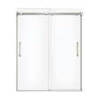 Inverto 56-59 x 70 1/2-74 in. 8mm Bypass Shower Door for Alcove Installation with Clear glass in Brushed Nickel