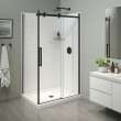Halo Pro 44 1/2-47 x 78 3/4 in. 8mm Sliding Shower Door for Alcove Installation with Clear glass in Matte Black