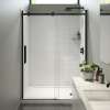 Halo Pro 56 1/2-59 x 78 3/4 in. 8mm Sliding Shower Door for Alcove Installation with Clear glass in Matte Black