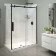 Halo Pro 56 1/2-59 x 78 3/4 in. 8mm Sliding Shower Door for Alcove Installation with Clear glass in Matte Black