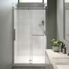 Halo Pro 44 1/2-47 x 78 3/4 in. 8 mm Sliding Shower Door with Towel Bar for Alcove Installation with Clear glass in Chrome