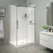 Halo Pro 44 1/2-47 x 78 3/4 in. 8 mm Sliding Shower Door with Towel Bar for Alcove Installation with Clear glass in Chrome