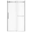 Halo Pro 44 1/2-47 x 78 3/4 in. 8 mm Sliding Shower Door with Towel Bar for Alcove Installation with Clear glass in Chrome