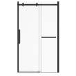 Halo Pro 44 1/2-47 x 78 3/4 in. 8 mm Sliding Shower Door with Towel Bar for Alcove Installation with Clear glass in Matte Black