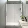 Halo Pro 56 1/2-59 x 78 3/4 in. 8 mm Sliding Shower Door with Towel Bar for Alcove Installation with Clear glass in Chrome
