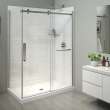 Halo Pro 56 1/2-59 x 78 3/4 in. 8 mm Sliding Shower Door with Towel Bar for Alcove Installation with Clear glass in Chrome
