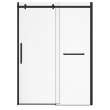 Halo Pro 56 1/2-59 x 78 3/4 in. 8 mm Sliding Shower Door with Towel Bar for Alcove Installation with Clear glass in Matte Black