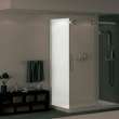 Halo Return Panel for 32 in. Base with Clear glass in Chrome