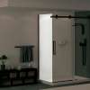 Halo Return Panel for 32 in. Base with Clear Glass in Dark Bronze